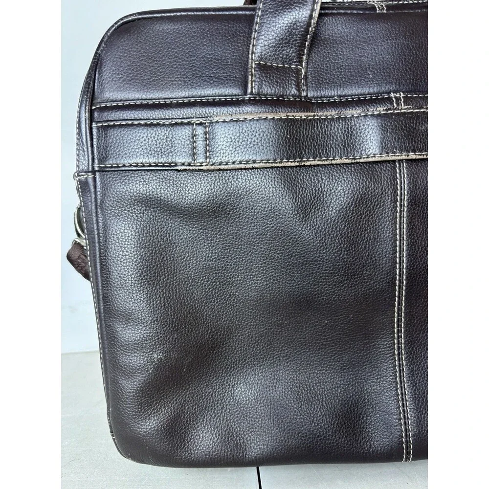 Henderson Laptop Briefcase Messenger Bag Leather Brown Travel Sleeve